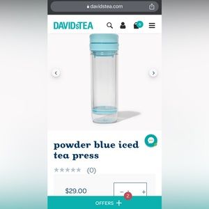David’s Tea Teal Tea Press Travel Tumbler